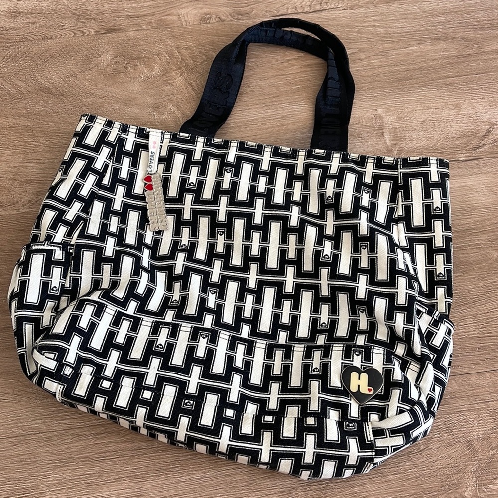 Harajuku Lovers Black and White Geometric Tote